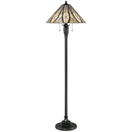 Elstead - Lampada da terra Tiffany VICTORY 2xE27/60W/230V