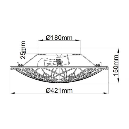 Elstead - Plafoniera Tiffany VICTORY 2xE27/60W/230V