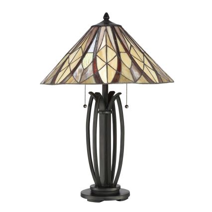 Elstead - Lampada da tavolo Tiffany VICTORY 2xE27/60W/230V