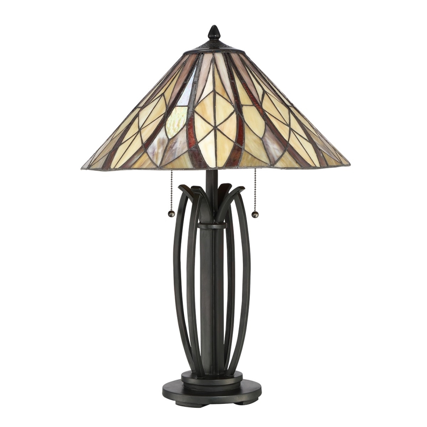 Elstead - Lampada da tavolo Tiffany VICTORY 2xE27/60W/230V