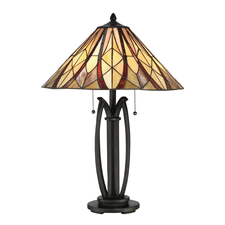 Elstead - Lampada da tavolo Tiffany VICTORY 2xE27/60W/230V