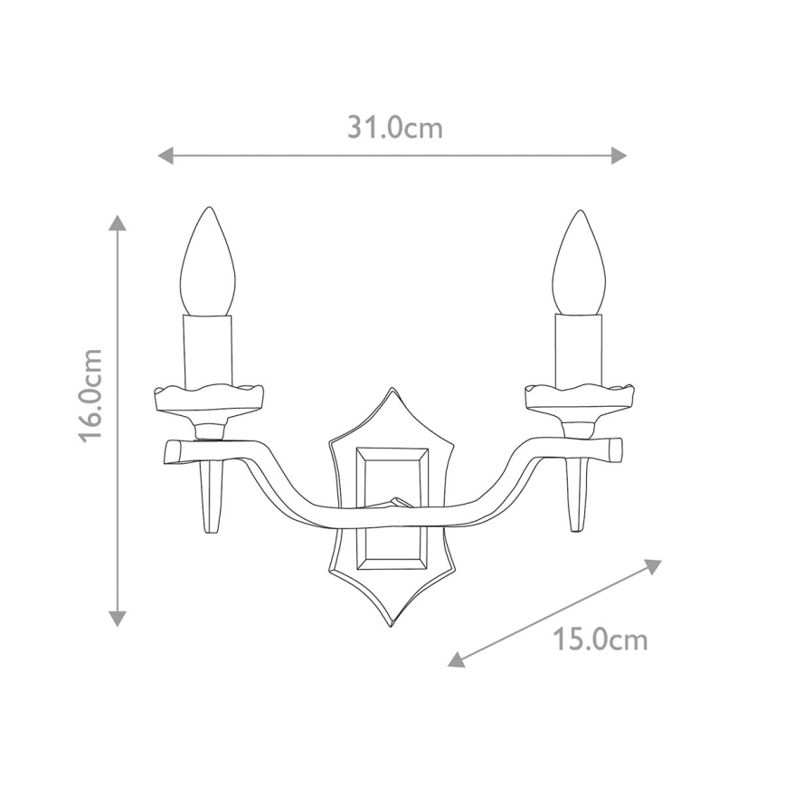 Elstead - Applique RECTORY 2xE14/60W/230V