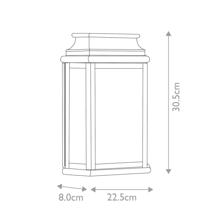 Elstead - Applique da esterno ST MARTINS 1xE27/100W/230V IP44 cromo lucido