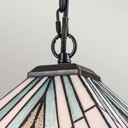 Elstead - Lampadario a sospensione con catena Tiffany ALDERLEY 1xE27/60W/230V