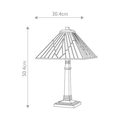Elstead - Lampada da tavolo Tiffany ALDERLEY 1xE27/60W/230V