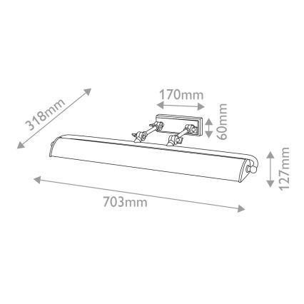 Elstead - Applique per quadri WINCHFIELD 4xE14/40W/230V dorata