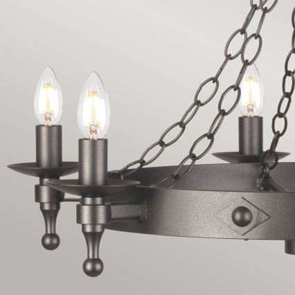 Elstead - Lampadario a sospensione con catena WARWICK 6xE14/60W/230V