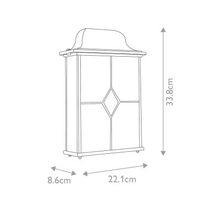Elstead WX7 - Applique da esterno WEXFORD 2xE27/60W/230V IP23