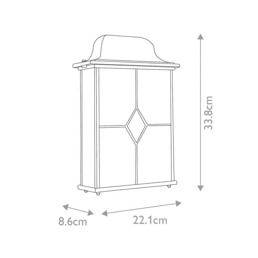 Elstead WX7 - Applique da esterno WEXFORD 2xE27/60W/230V IP23