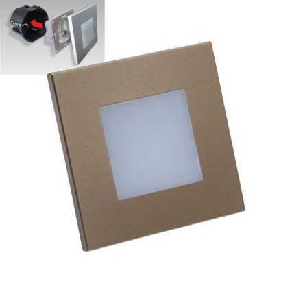 Emithor 48334 - Luce LED da incasso STEP LIGHT LED/1W/230V oro