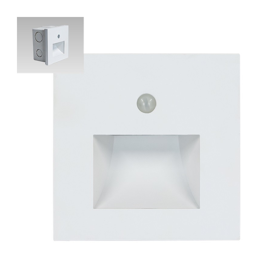 Emithor 70414 - Lampada LED per scale con sensore SUNNY LED/1W/230V 4000K bianco