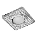 Emithor 71096 - Lampada da incasso a LED ELEGANT GLASS FIX 1xGU10/50W + LED/3W STRIPE