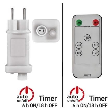 Alimentazione elettrica per connection of Natale lampade 230V IP44 + telecomando