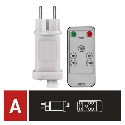 Alimentazione elettrica per connection of Natale lampade 230V IP44 + telecomando