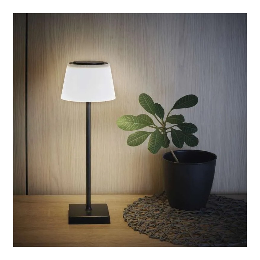 EMOS Z7630B - Lampada LED dimmerabile ricaricabile KATIE LED/4W/10V 1800mAh IP44 nero