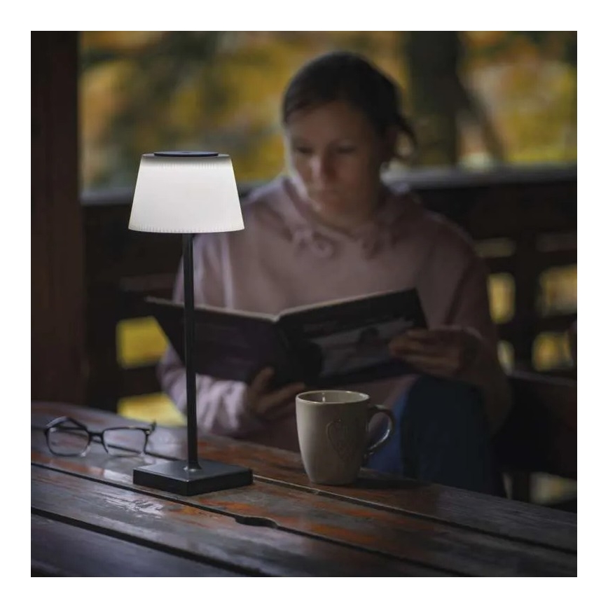 EMOS Z7630B - Lampada LED dimmerabile ricaricabile KATIE LED/4W/10V 1800mAh IP44 nero