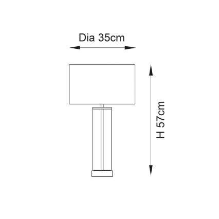 Endon 100440 - Lampada da tavolo dimmerabile LESSINA 1xE27/10W/230V nera