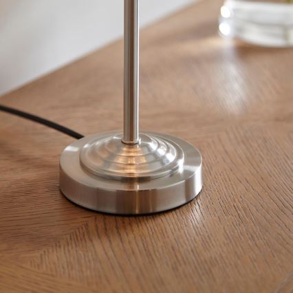 Endon 100646 - Lampada da tavolo HIGHCLERE 1xE14/7W/230V beige/cromo opaco Ø 25 cm