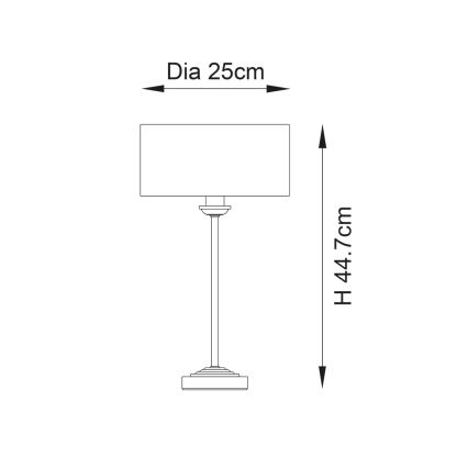 Endon 100646 - Lampada da tavolo HIGHCLERE 1xE14/7W/230V beige/cromo opaco Ø 25 cm