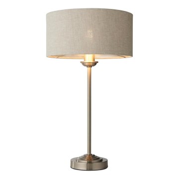 Endon 100646 - Lampada da tavolo HIGHCLERE 1xE14/7W/230V beige/cromo opaco Ø 25 cm