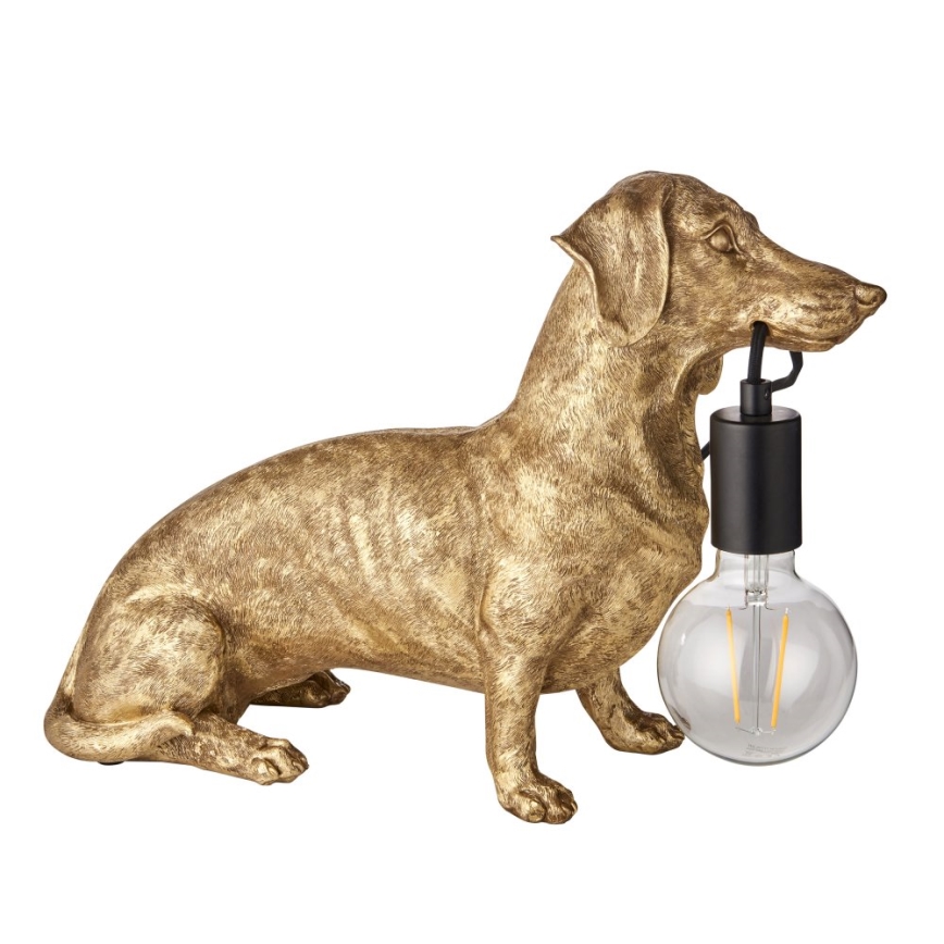 Endon 101187 - Lampada da tavolo DACHSHUND 1xE27/10W/230V oro