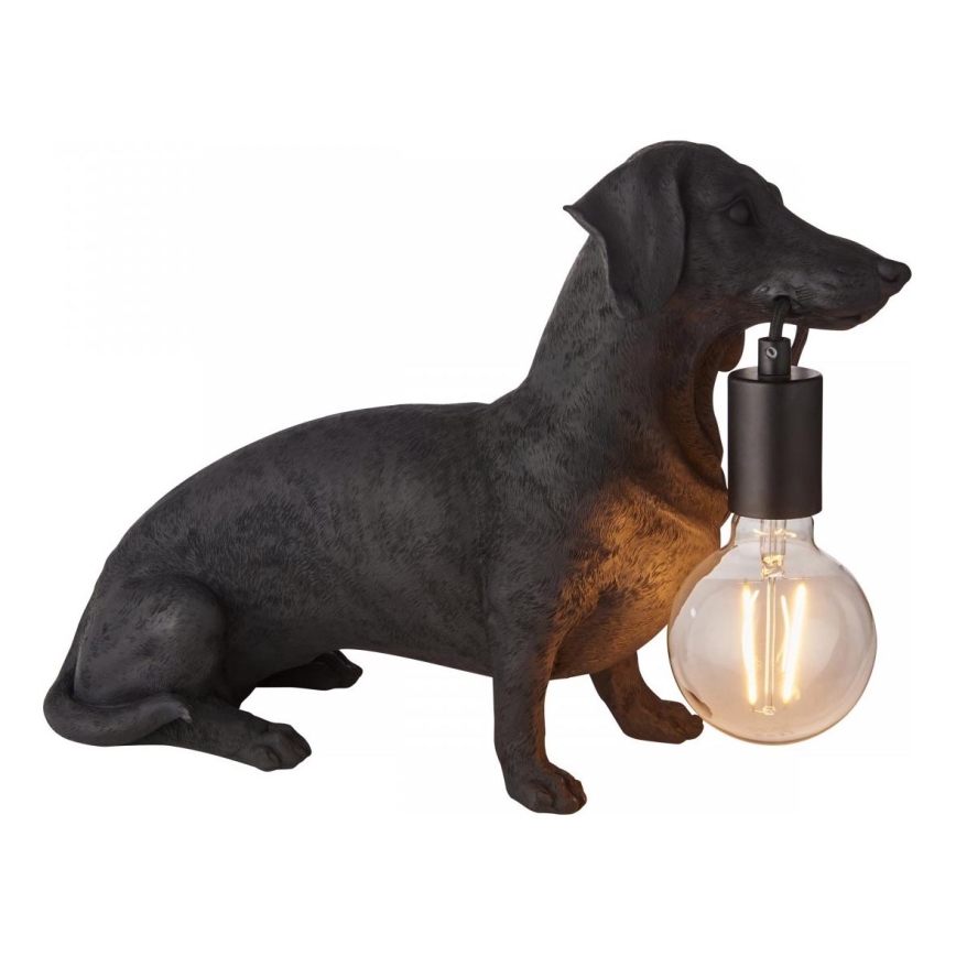 Endon 101188 - Lampada da tavolo DACHSHUND 1xE27/10W/230V nero