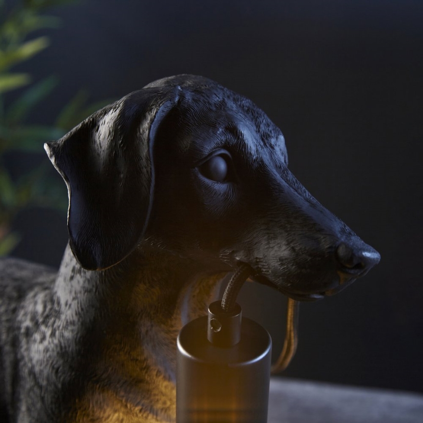 Endon 101188 - Lampada da tavolo DACHSHUND 1xE27/10W/230V nero
