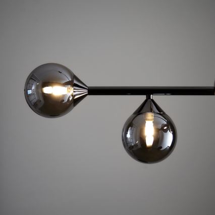 Endon 101348 - Lampadario su asta OTIS 5xG9/3W/230V nero cromato/nero fumé