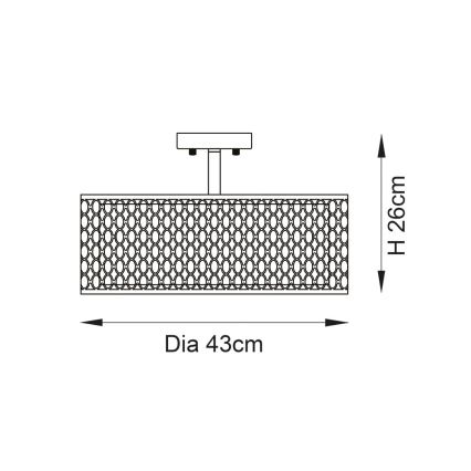 Endon 101568 - Lampadario a plafone CORDERO 3xE27/10W/230V oro