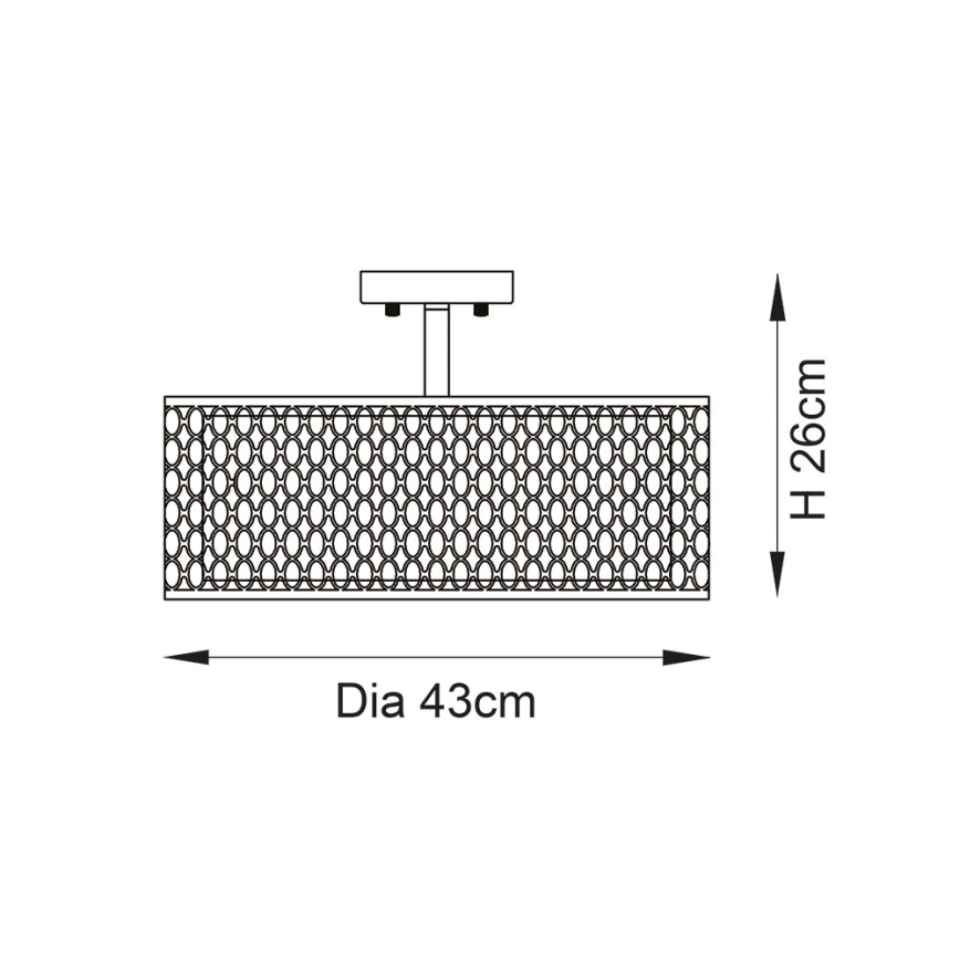 Endon 101568 - Lampadario a plafone CORDERO 3xE27/10W/230V oro
