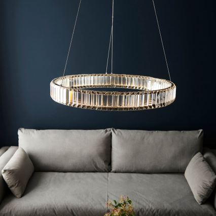 Endon 102255 - Lampadario dimmerabile a cavo LAGUNA LED/36W/230V cromo lucido