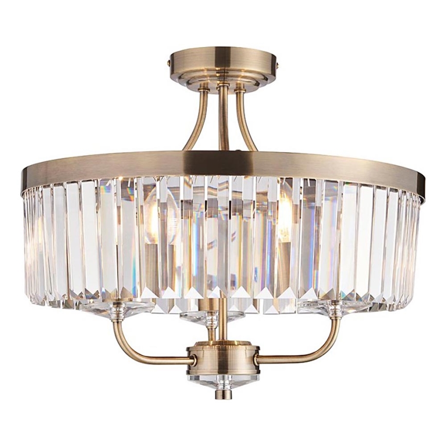 Endon 102506 - Lampadario a plafone CHESTERFIELD 3xE14/6W/230V diametro 45 cm ottone