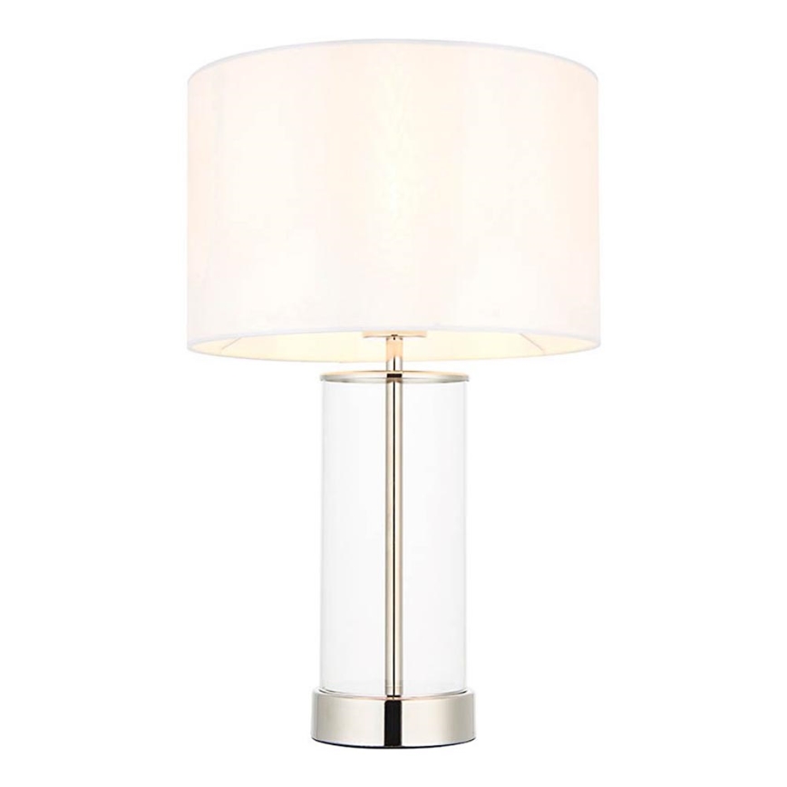 Endon 102674 - Lampada da tavolo dimmerabile LESSINA 1xE27/10W/230V cromo lucido/bianco