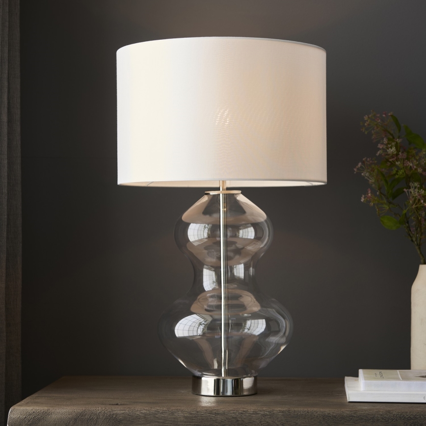 Endon 102676 - Lampada da tavolo dimmerabile KELDA 1xE27/10W/230V bianco/cromo opaco