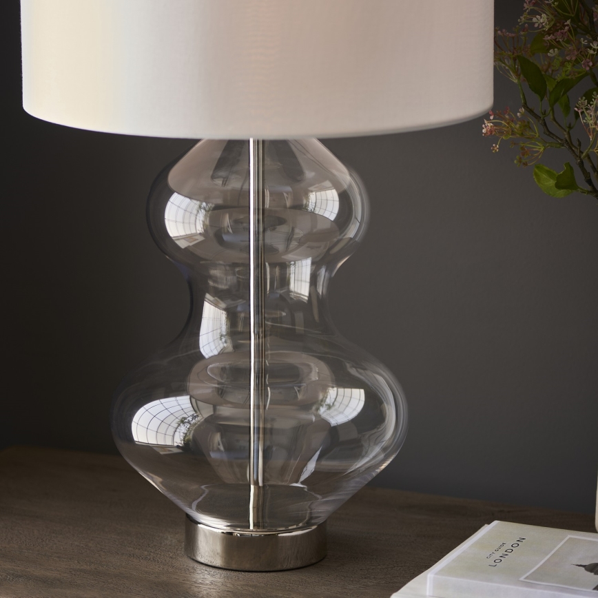 Endon 102676 - Lampada da tavolo dimmerabile KELDA 1xE27/10W/230V bianco/cromo opaco