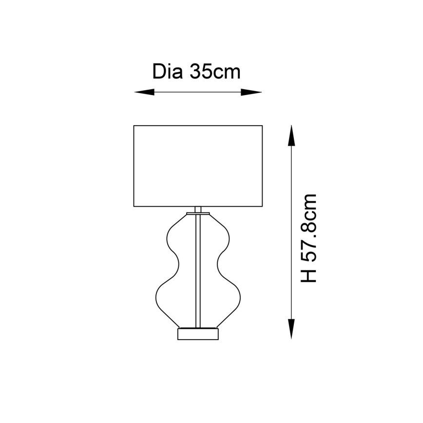 Endon 102676 - Lampada da tavolo dimmerabile KELDA 1xE27/10W/230V bianco/cromo opaco