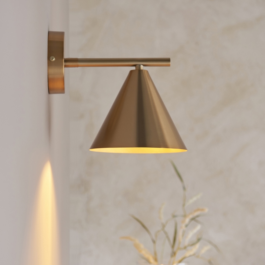 Endon 102893 - Faretto da parete CAPE 1xE14/7W/230V ottone