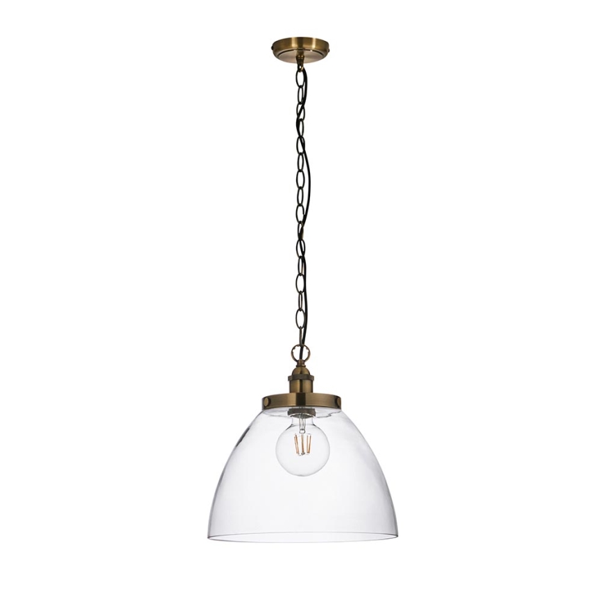 Endon 102926 - Lampadario a sospensione con catena HANSEN 1xE27/10W/230V ottone