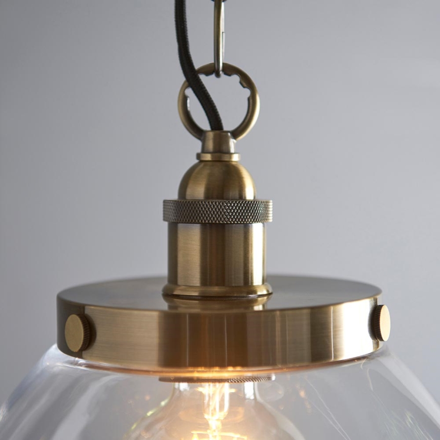 Endon 102926 - Lampadario a sospensione con catena HANSEN 1xE27/10W/230V ottone