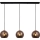 Endon 102929 - Lampadario a sospensione con filo BOLI 3xE27/10W/230V nero/fumé marrone