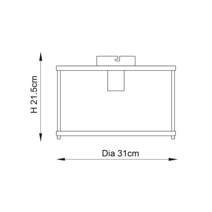 Endon 103112 - Plafoniera HOPTON 1xE27/10W/230V finitura cromo opaco