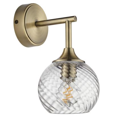 Endon 103173 - Applique ALLEGRA 1xE14/7W/230V ottone/limpido