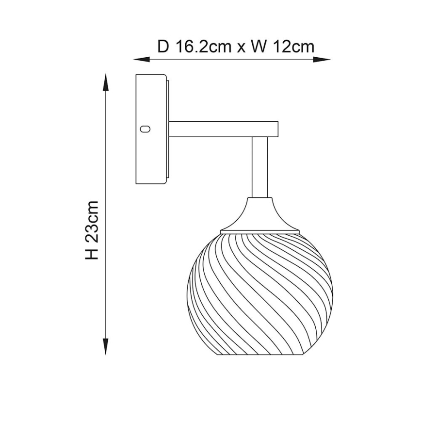 Endon 103173 - Applique ALLEGRA 1xE14/7W/230V ottone/limpido