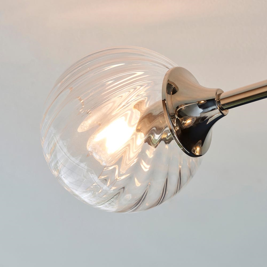 Endon 104050 - Lampadario a sospensione con supporto rigido ALLEGRA 6xE14/7W/230V cromo lucido/limpido