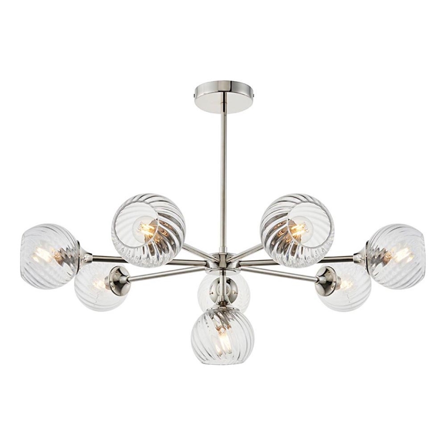 Endon 104051 - Lampadario su asta ALLEGRA 8xE14/7W/230V cromo lucido