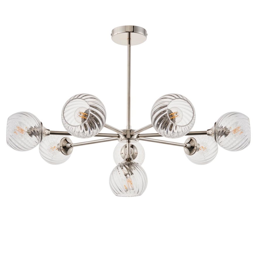 Endon 104051 - Lampadario su asta ALLEGRA 8xE14/7W/230V cromo lucido