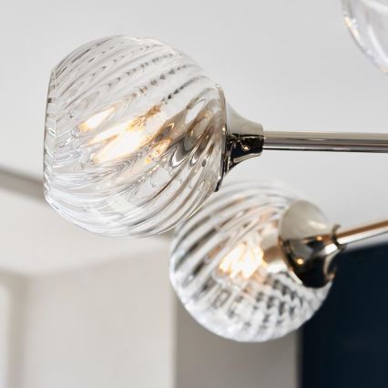 Endon 104051 - Lampadario su asta ALLEGRA 8xE14/7W/230V cromo lucido