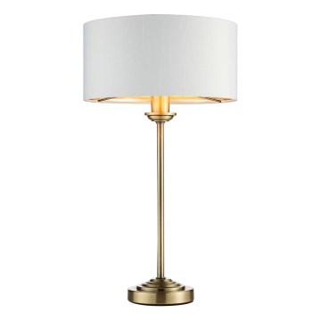 Endon 104054 - Lampada da tavolo HIGHCLERE 1xE14/7W/230V bianco/ottone diametro 25 cm