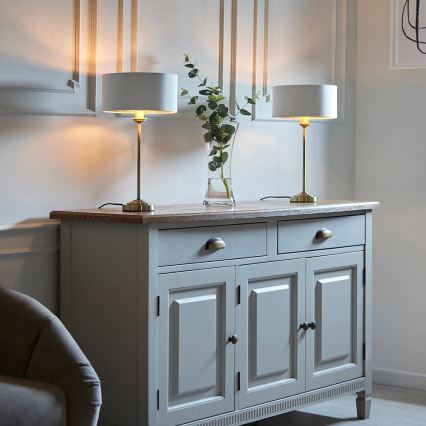 Endon 104054 - Lampada da tavolo HIGHCLERE 1xE14/7W/230V bianco/ottone diametro 25 cm