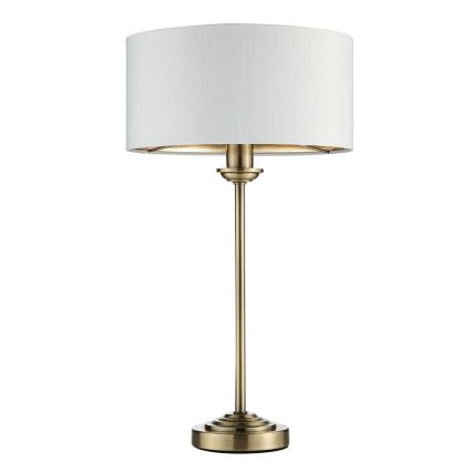Endon 104054 - Lampada da tavolo HIGHCLERE 1xE14/7W/230V bianco/ottone diametro 25 cm